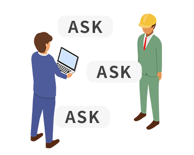 イラスト：一度に10社まで匿名で問い合せできるイメージ